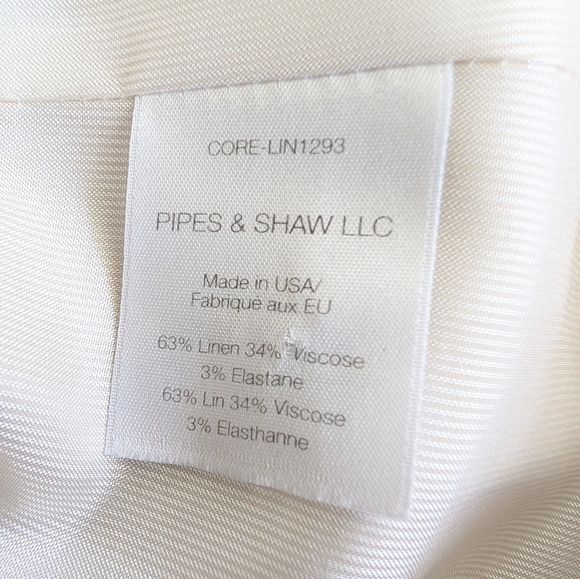 Beard Size 2 Linen UpCollar Beige Tan Dickey Jacket Blazer - Picture 11 of 14